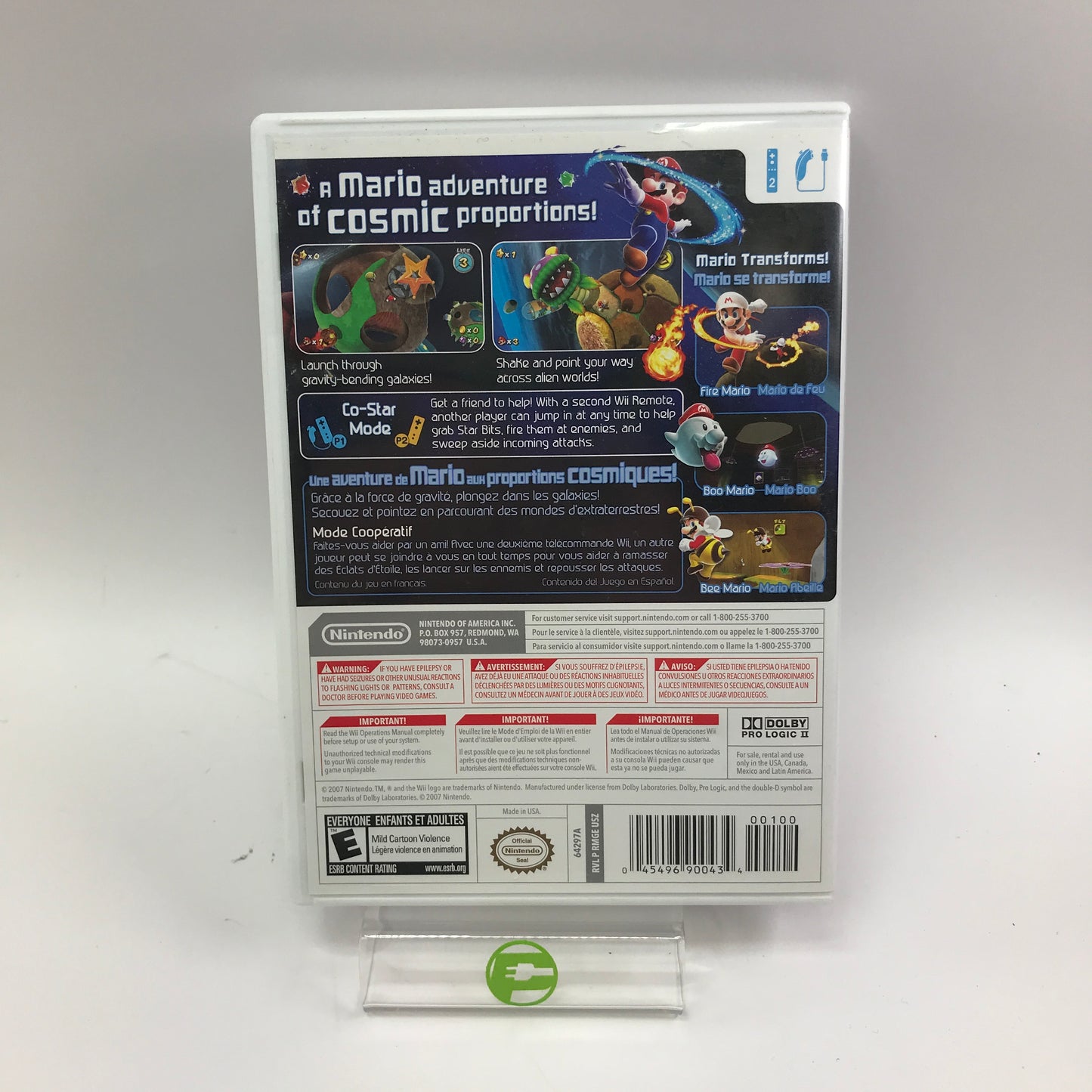 Super Mario Galaxy (Nintendo Wii, 2007) Complete in Original Box w/ Manual, CIB