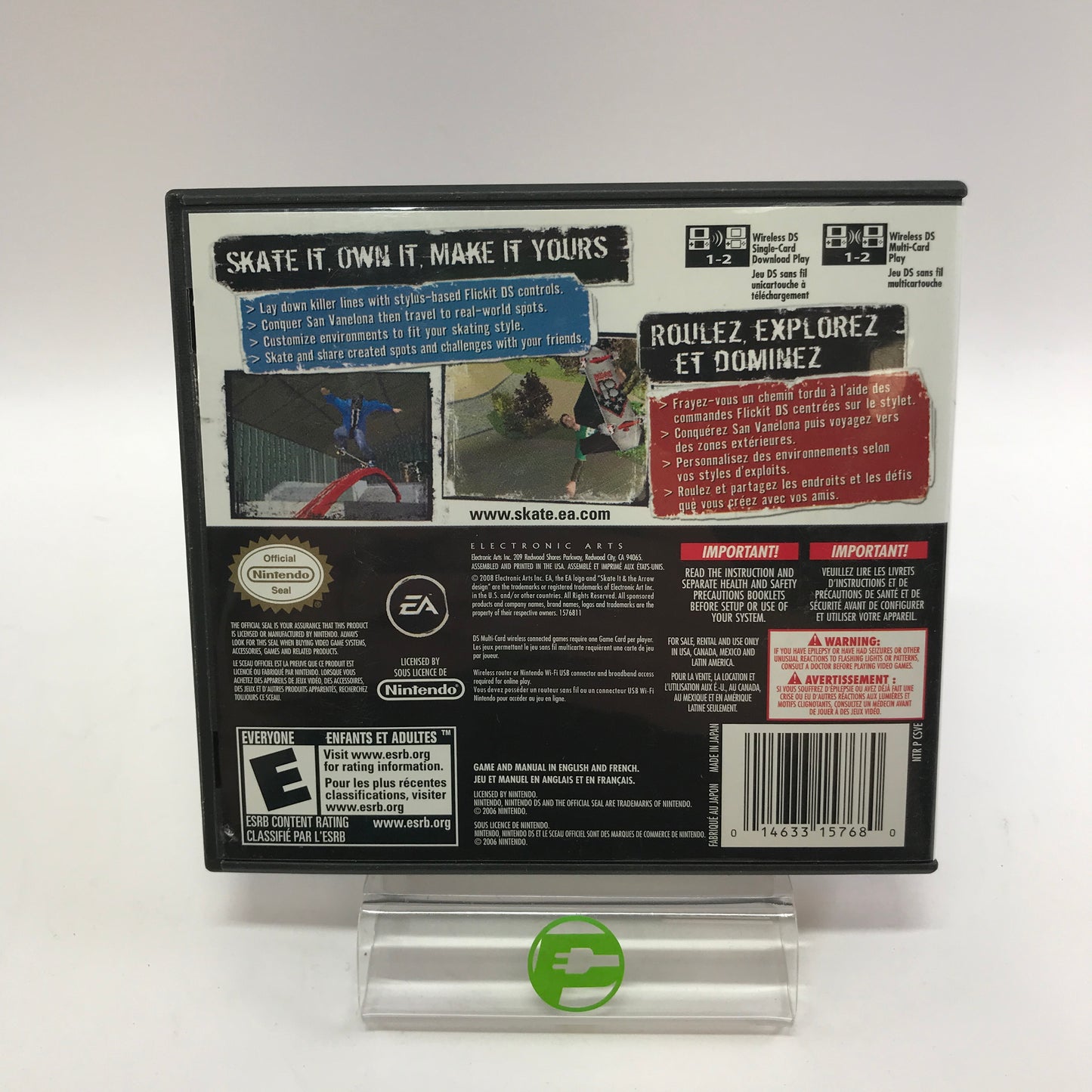 Skate It (Nintendo DS, 2008) Complete in Original Box w/ Manuals and Inserts CIB