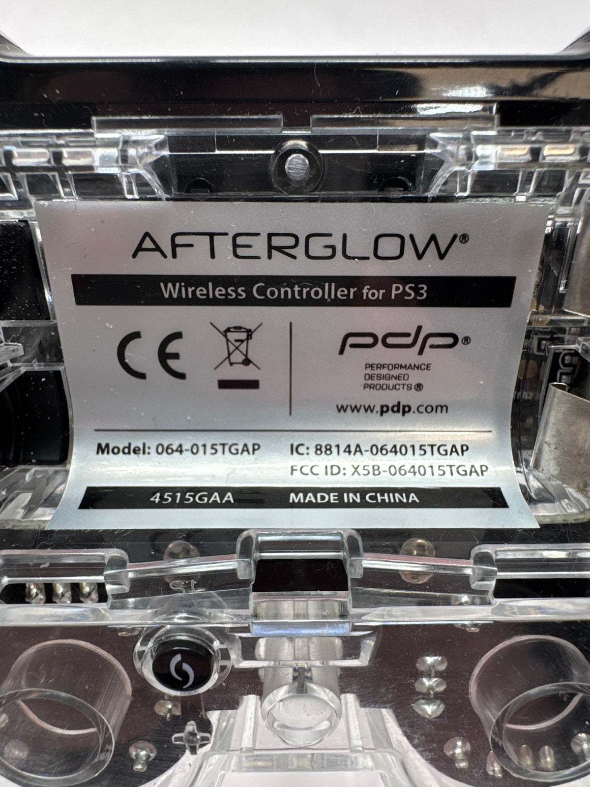 PDP AfterGlow PS3 Wireless Controller 064-015TGAP Read Desc