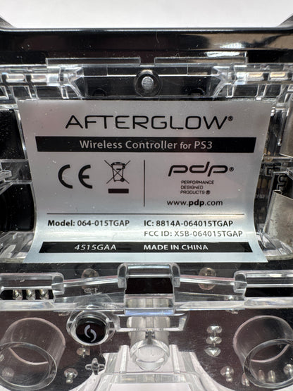 PDP AfterGlow PS3 Wireless Controller 064-015TGAP Read Desc