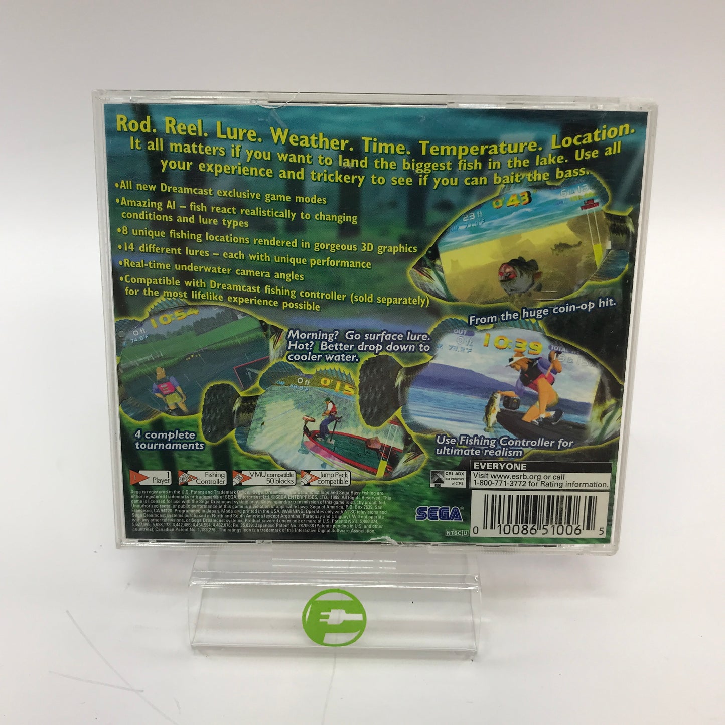 Sega Bass Fishing (Sega Dreamcast, 1999) Complete in Original Box CIB
