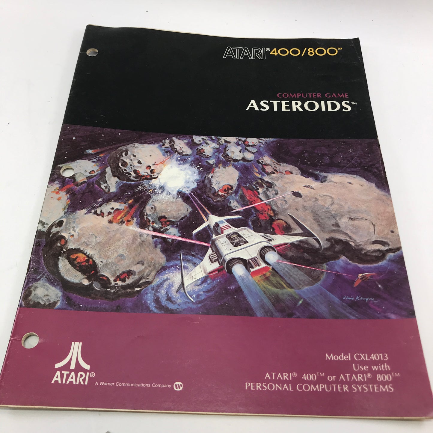 Asteroids (Atari 400, 1980) Cartridge and Manual Only
