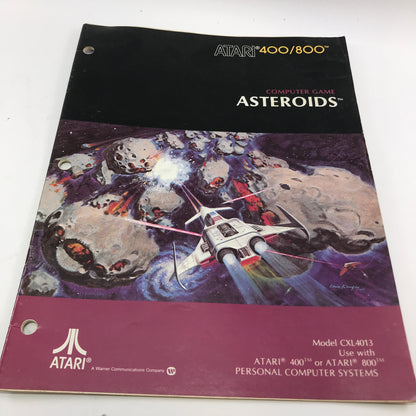 Asteroids (Atari 400, 1980) Cartridge and Manual Only