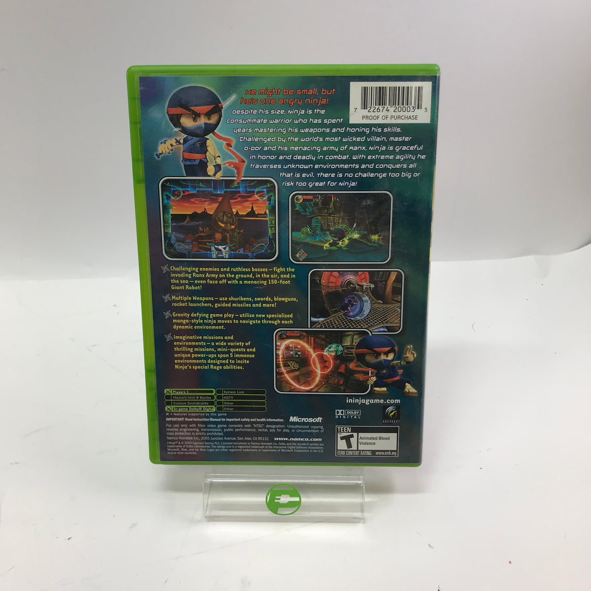 I-Ninja (Microsoft Xbox, 2003) Complete in Original Box CIB