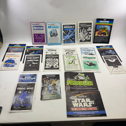 Lot of 35 Intellivision Games and Manuals Read Description