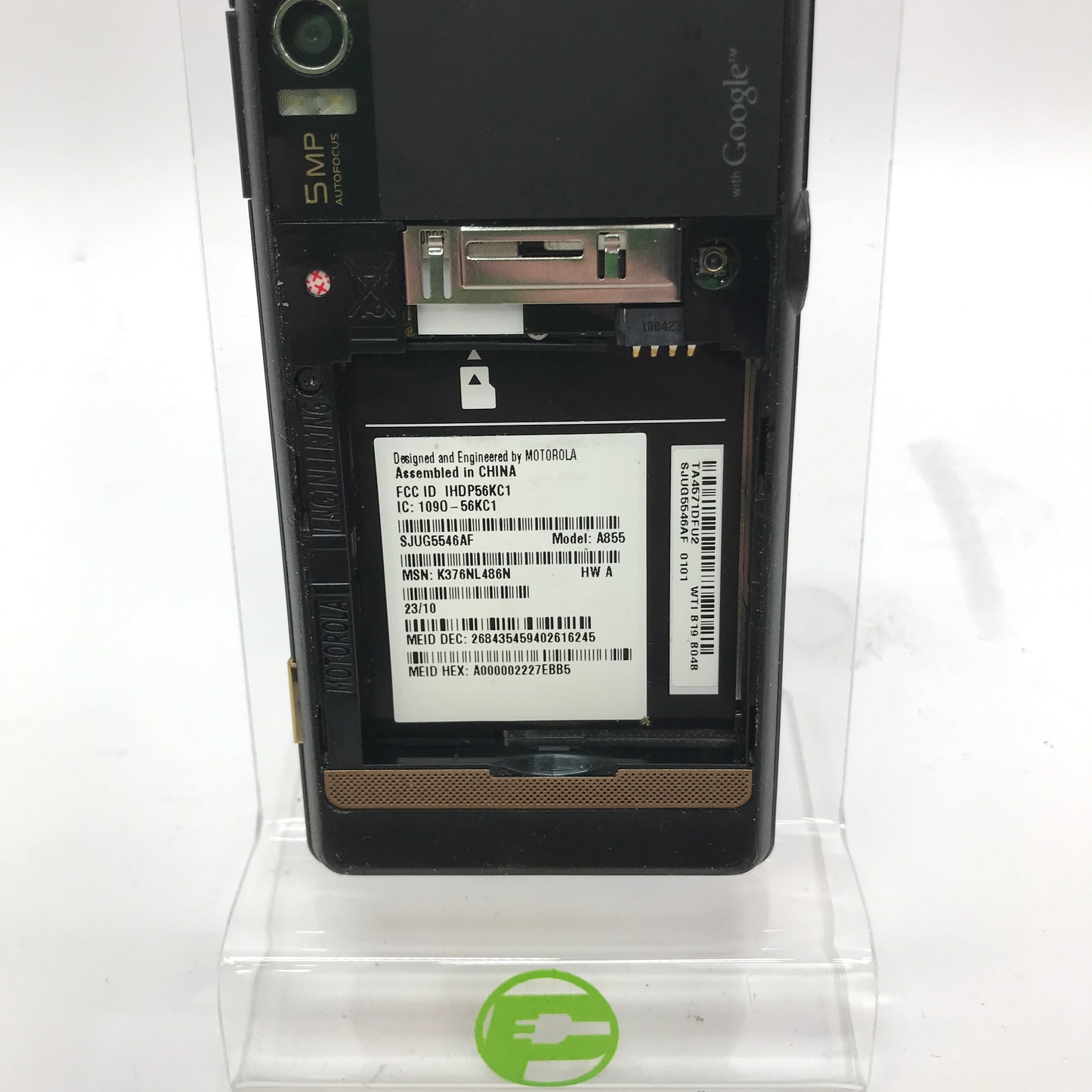 Verizon Motorola Droid 247MB 2.2.3 Black A855 Tested and Working