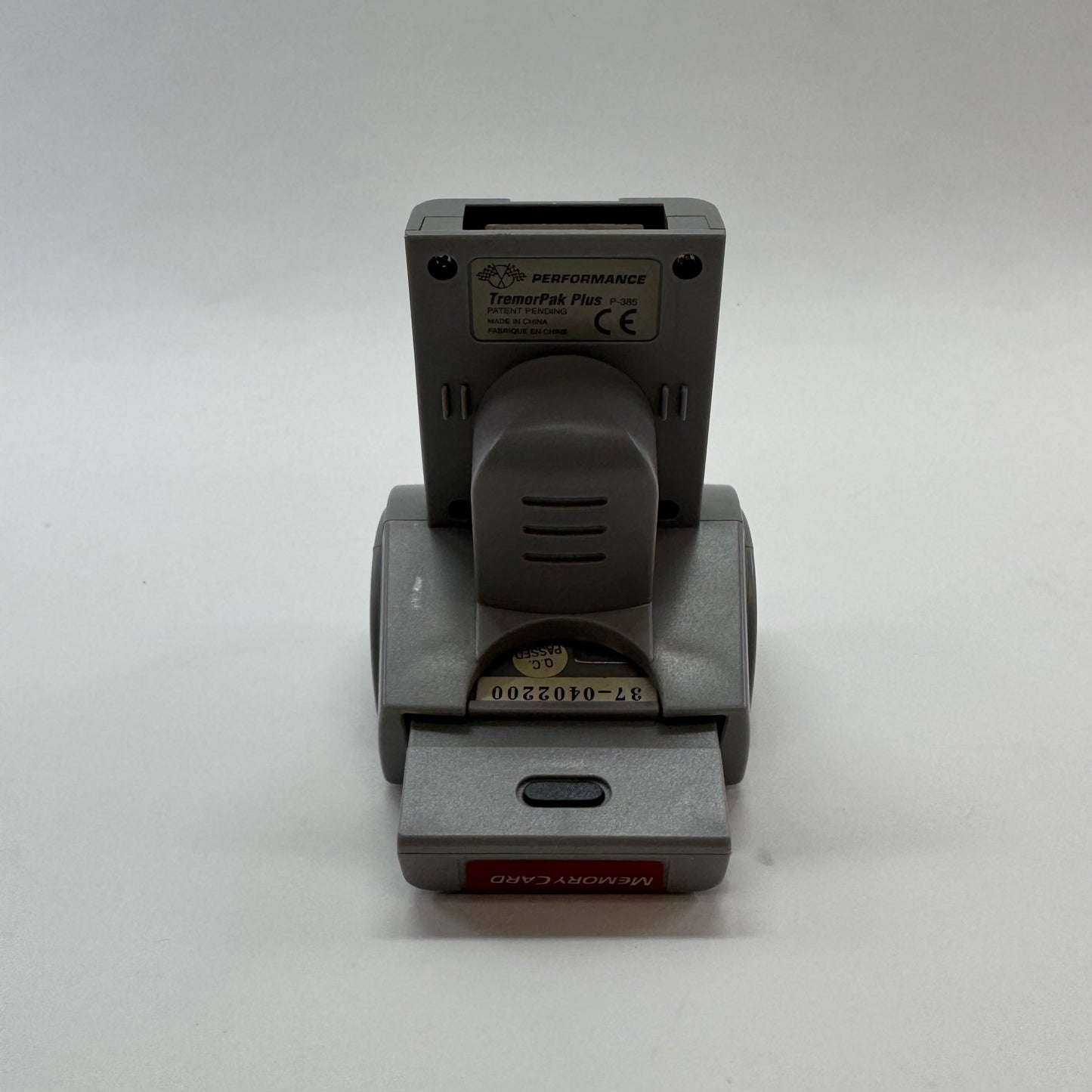 Untested Nintendo 64 Jumper Pak (NUS-008)+TremorPakPlus/Memory Card (P-385/P-302) Black/Gray