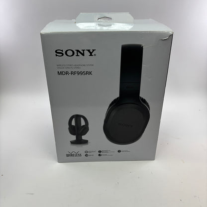 New Sony MDR-RF995RK Wireless Stereo Headset Black MDR-RF995RK Open Box