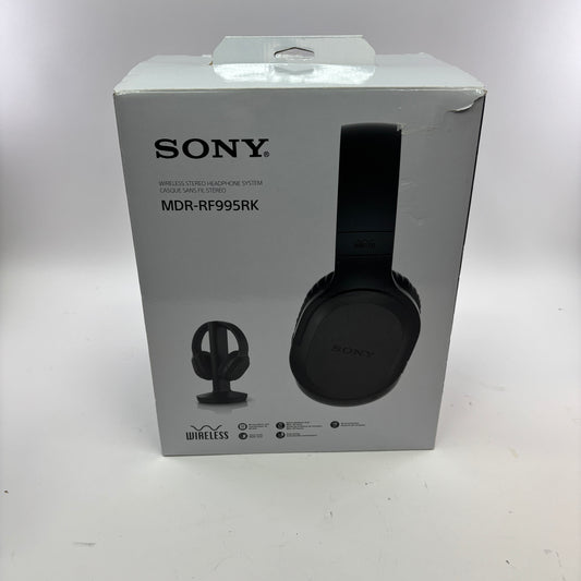 New Sony MDR-RF995RK Wireless Stereo Headset Black MDR-RF995RK Open Box