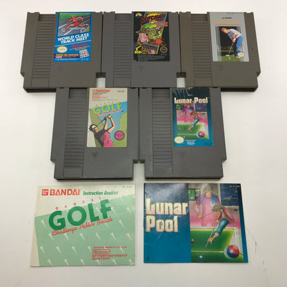 Lot of 5 Nintendo NES Games Sports