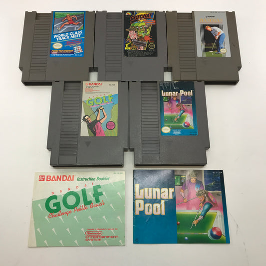 Lot of 5 Nintendo NES Games Sports