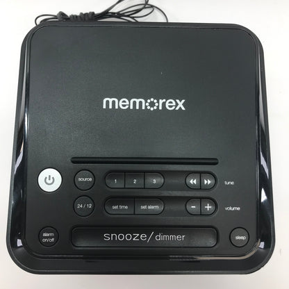 Memorex MC8431 Digital Alarm Clock - 2 USB-A Charging Ports