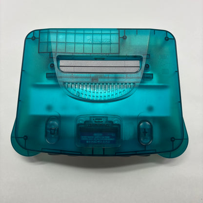 Nintendo 64 N64 Video Game Console And Controller NUS-001 Ice clear blue