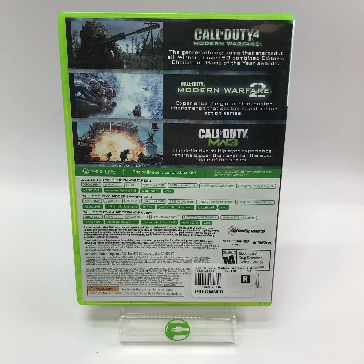 Call of Duty Modern Warfare Trilogy (Microsoft Xbox 360, 2016)