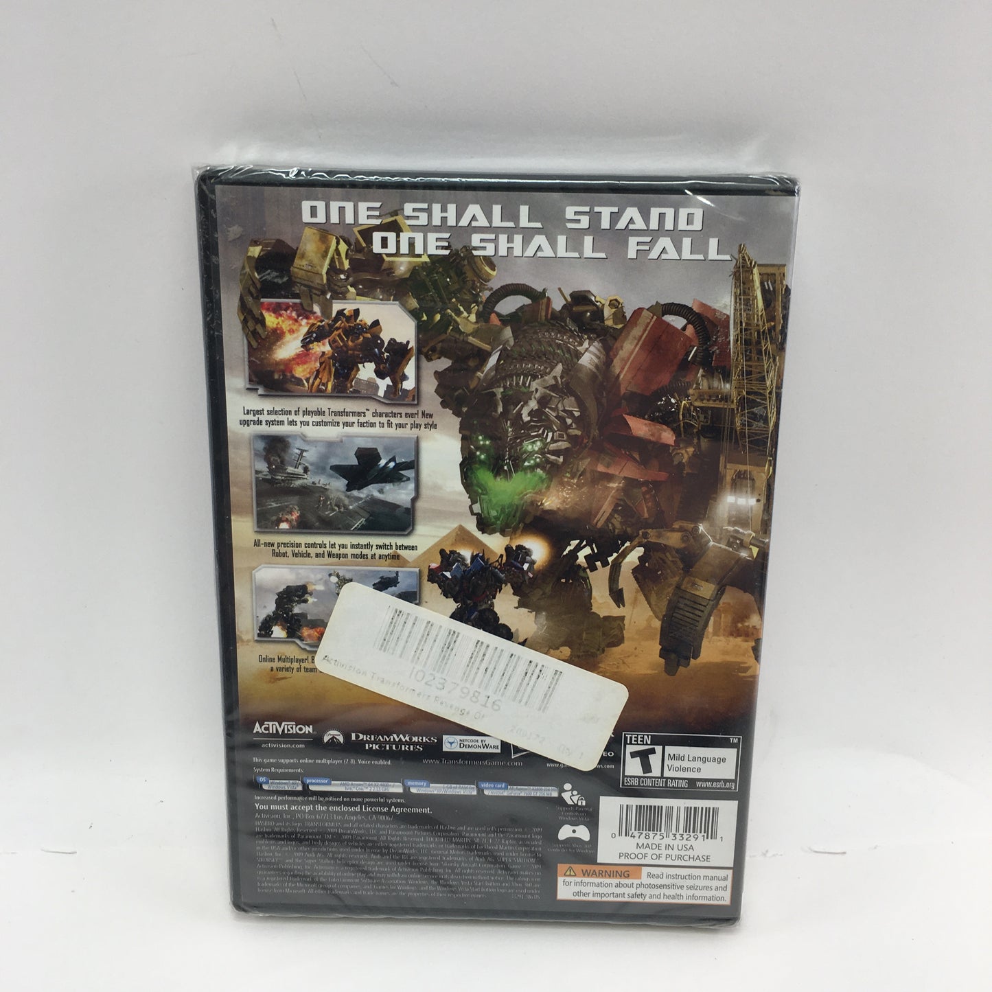 New Transformers: Revenge of the Fallen (PC, NaN) Factory Sealed
