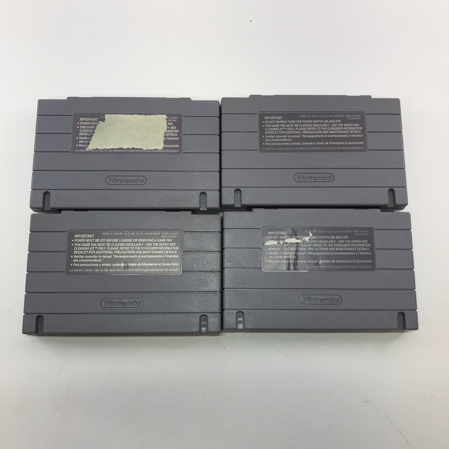 Lot of 4 Nintendo SNES Games All Tested and Work