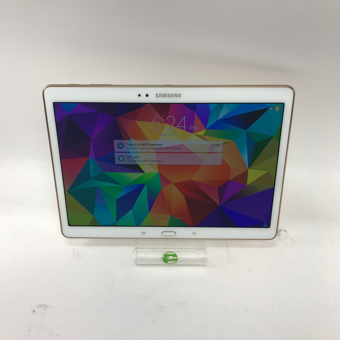 WiFi Only Samsung Galaxy Tab S 10.5" 16GB white SM-T800 Tested Working