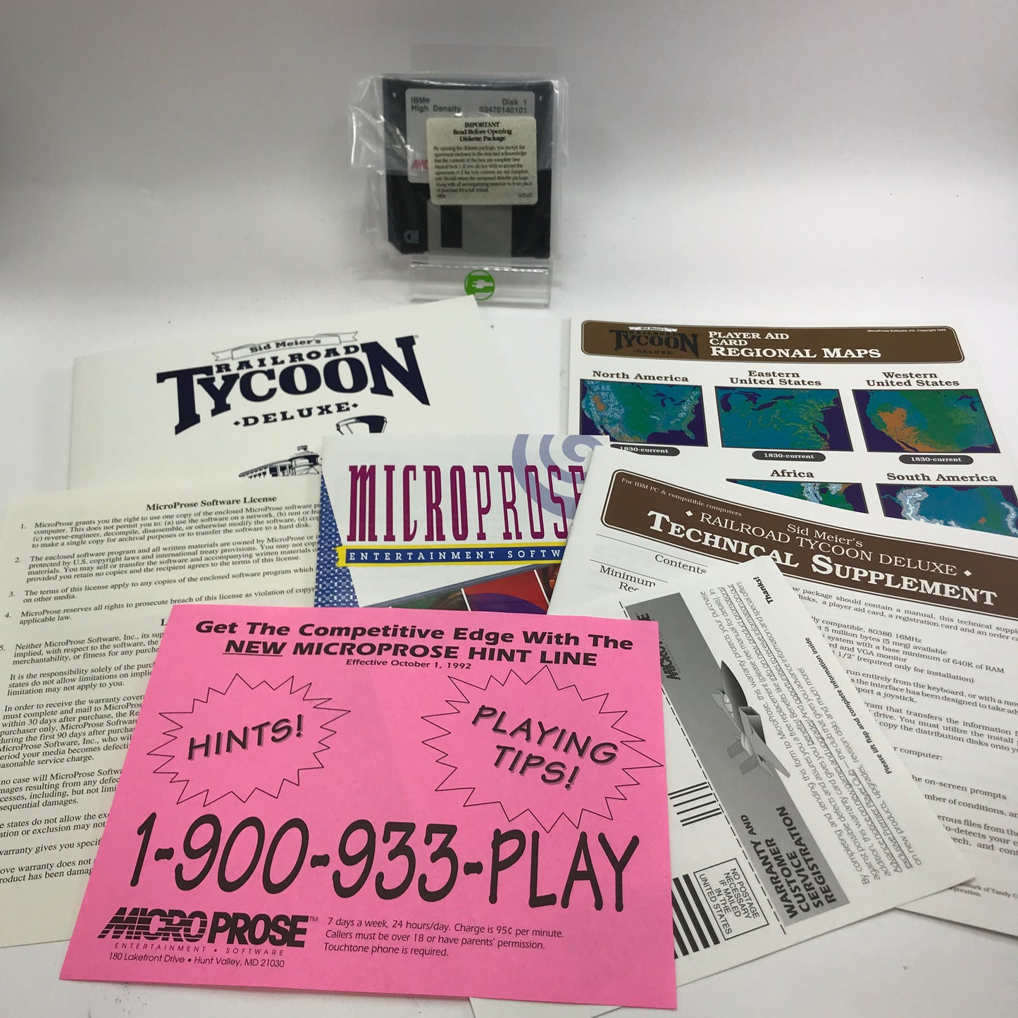 Sid Meiers Railroad Tycoon Deluxe (PC, 1993) Complete in Original Box, CIB