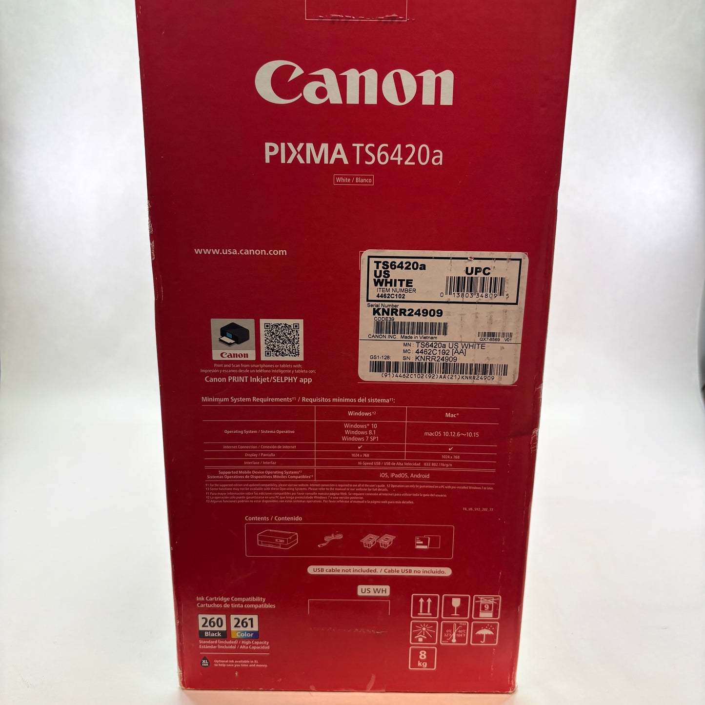 New Canon Pixma  Wireless Inkjet printer  TS6420A