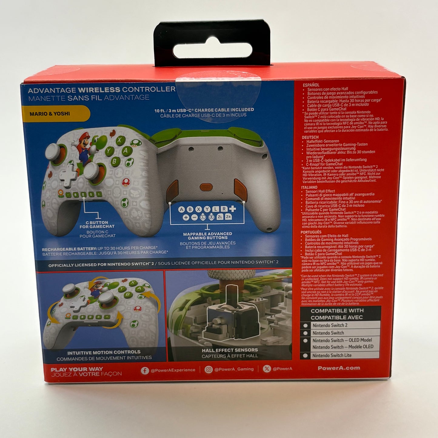 New Nintendo Power A Wireless Controller NSGPAWL Multi-Colored