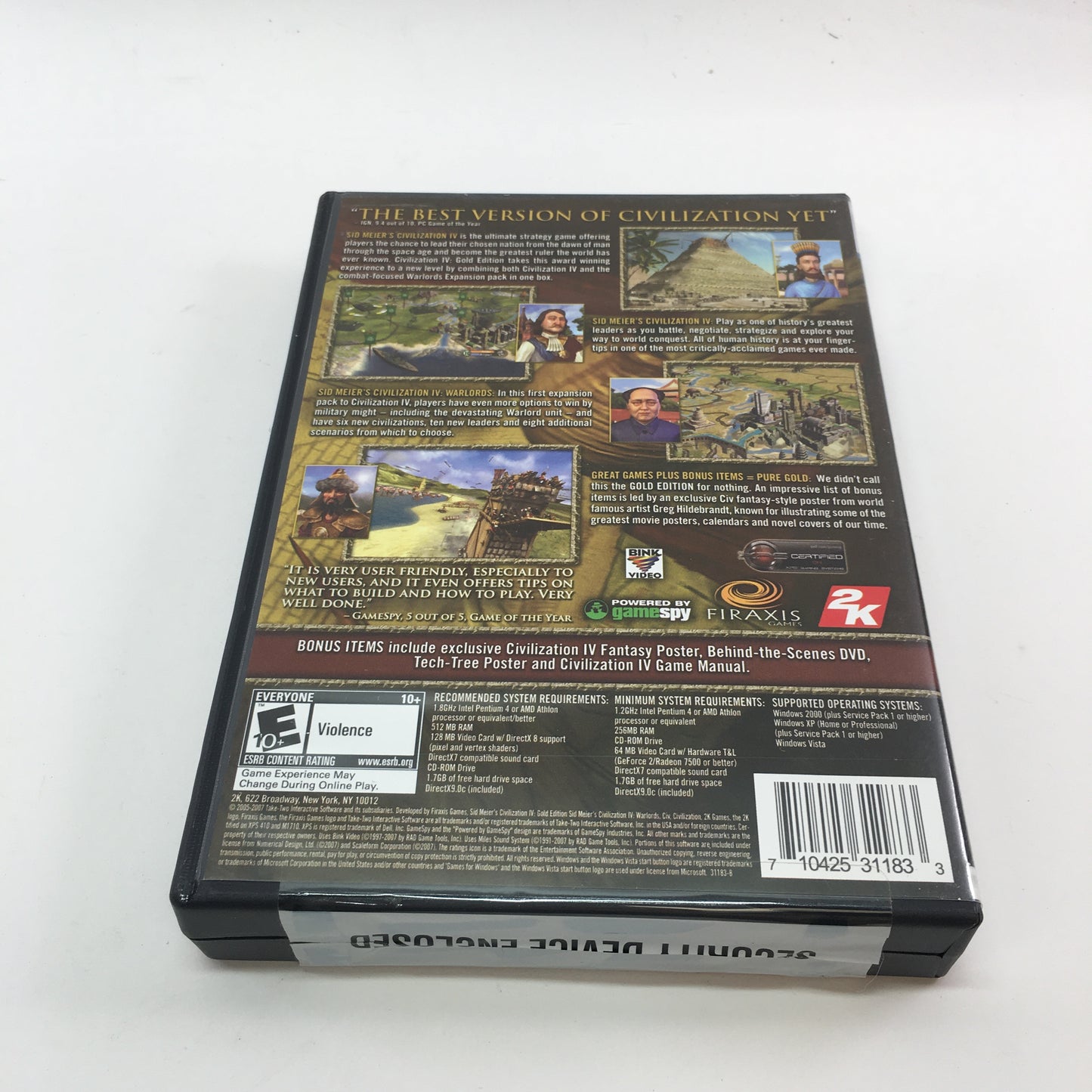 Sid Meier's Civilization [2-5] and Avalon Hill's Advanced Civilization for PC