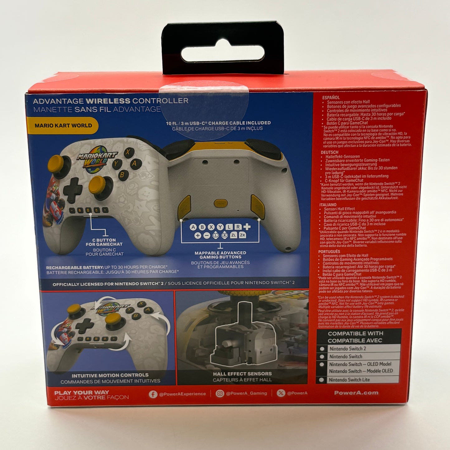 New Nintendo Power A Wireless Controller NSGPAWL Multi-Colored