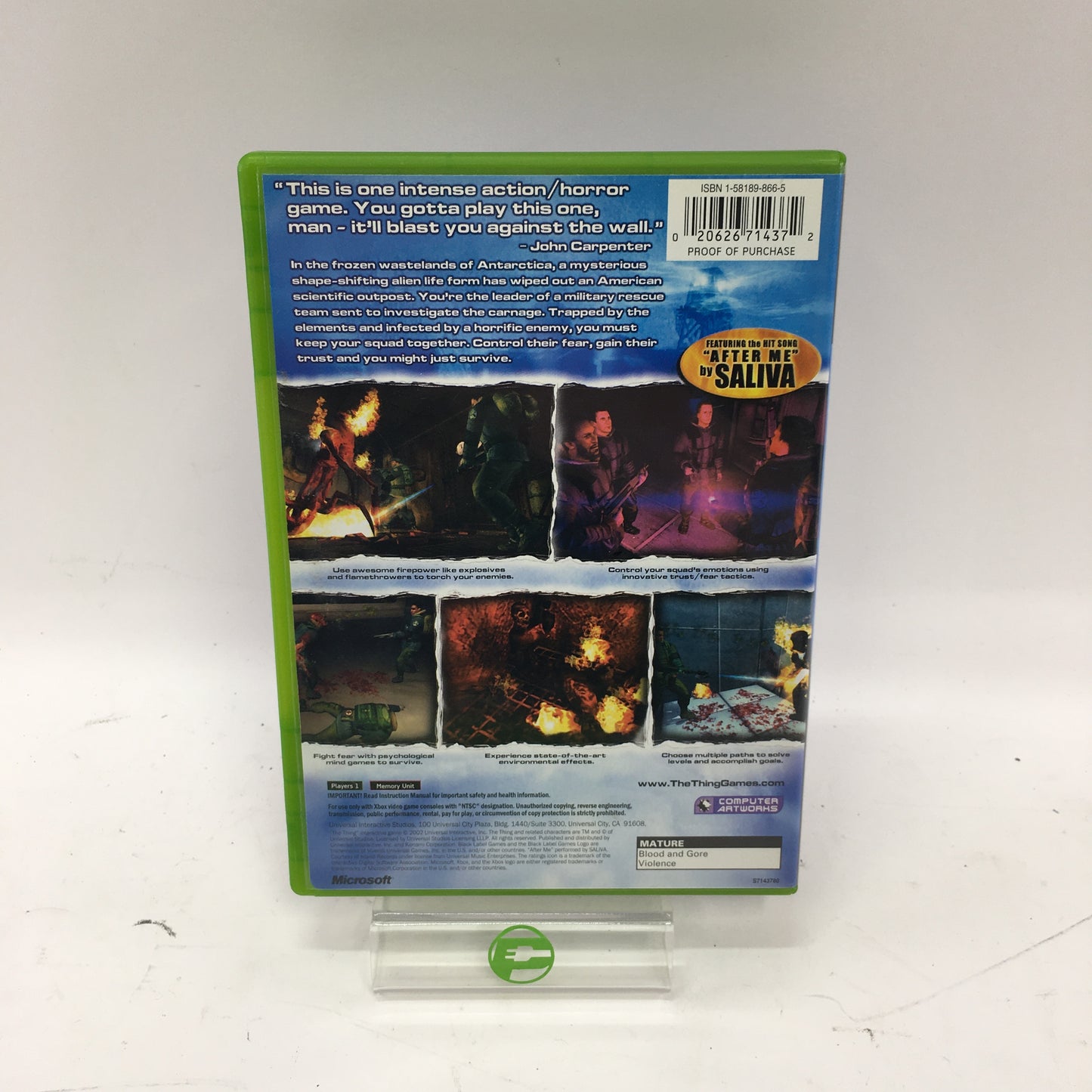 The Thing(Microsoft Xbox 2002)Complete in Box w Manual and Registration Card CIB