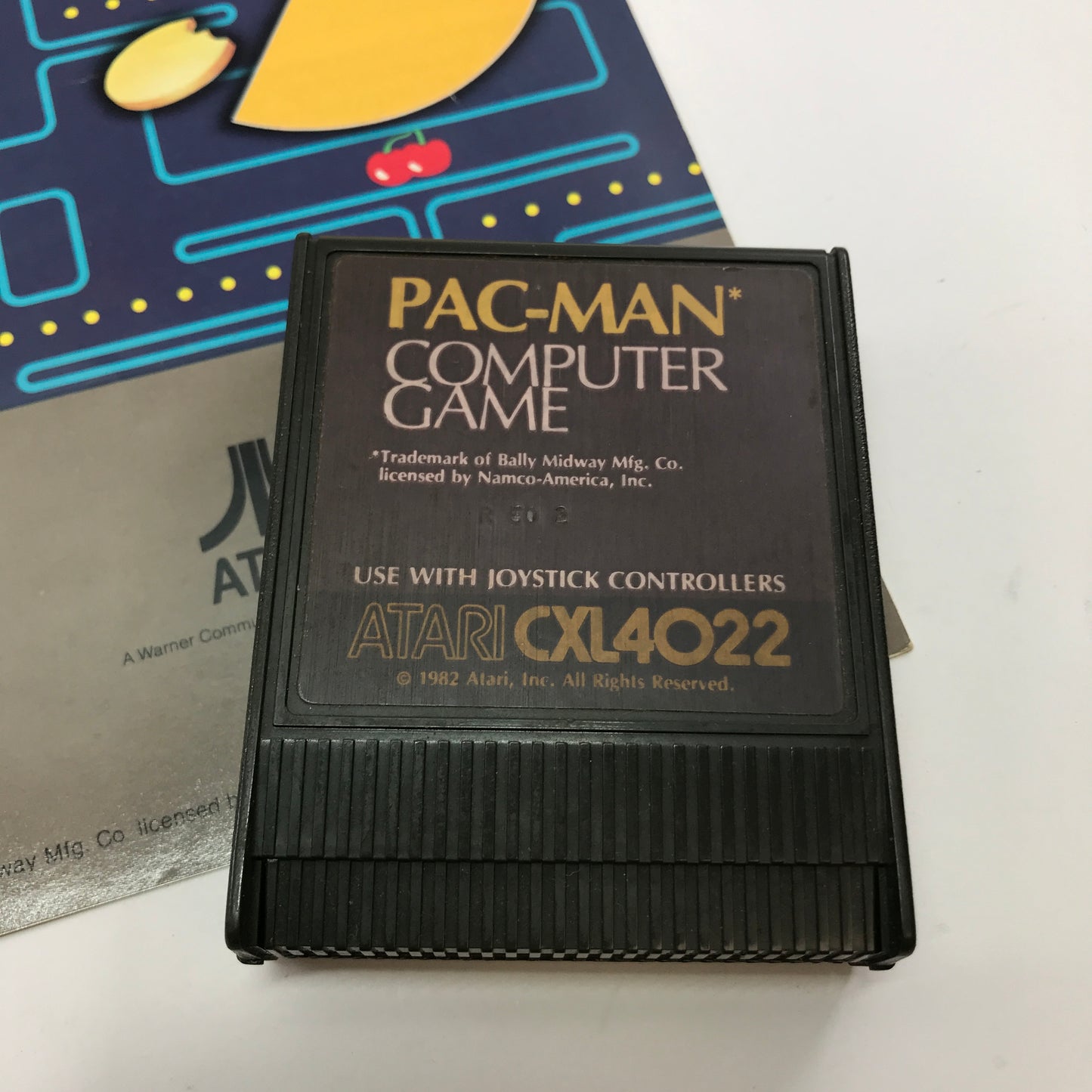 Pac-Man (Atari 400, 1981) Cartridge and Manual Only