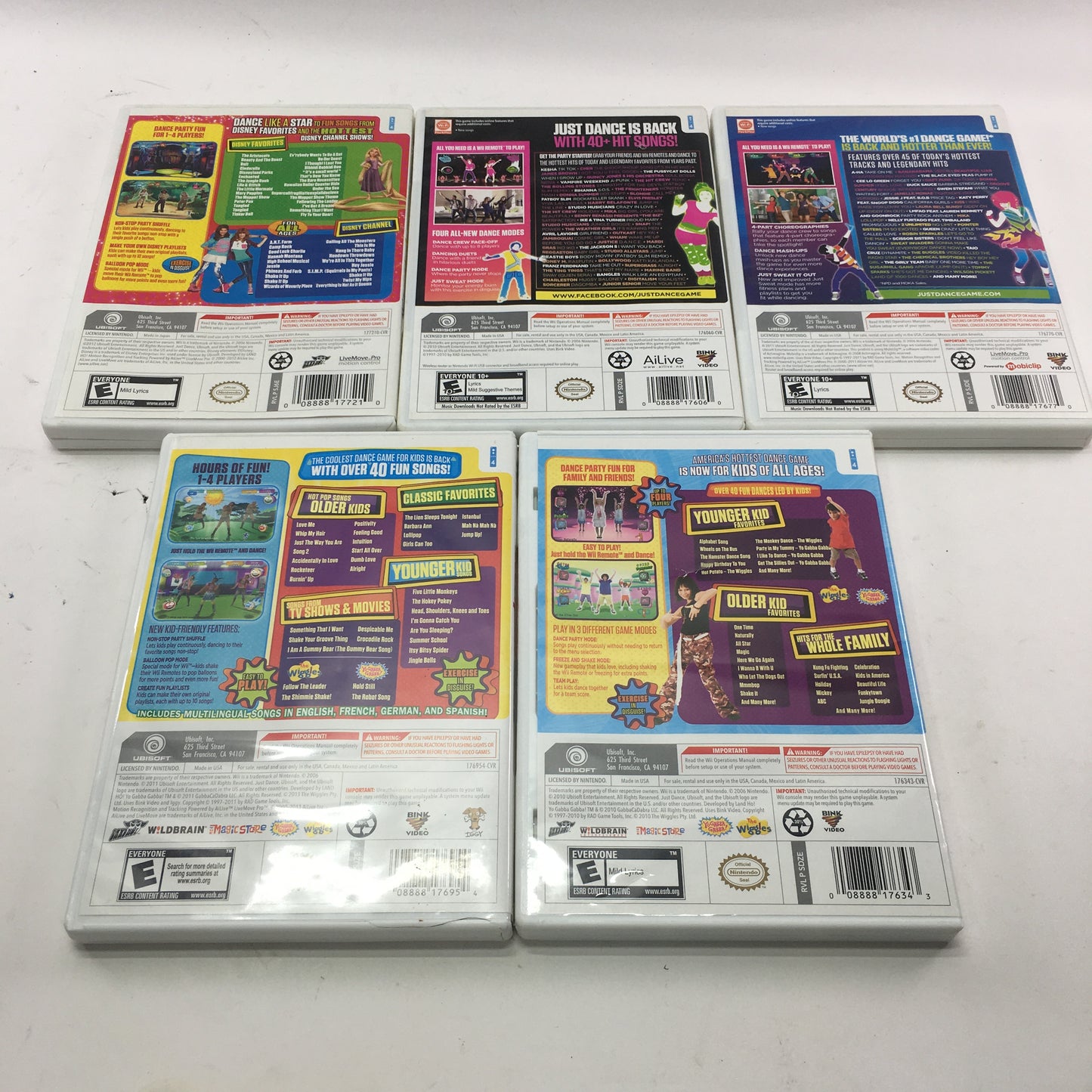 Lot of 55 Nintendo Wii Games [Mario Power Tennis, Donkey Kong, Just Dance, More]