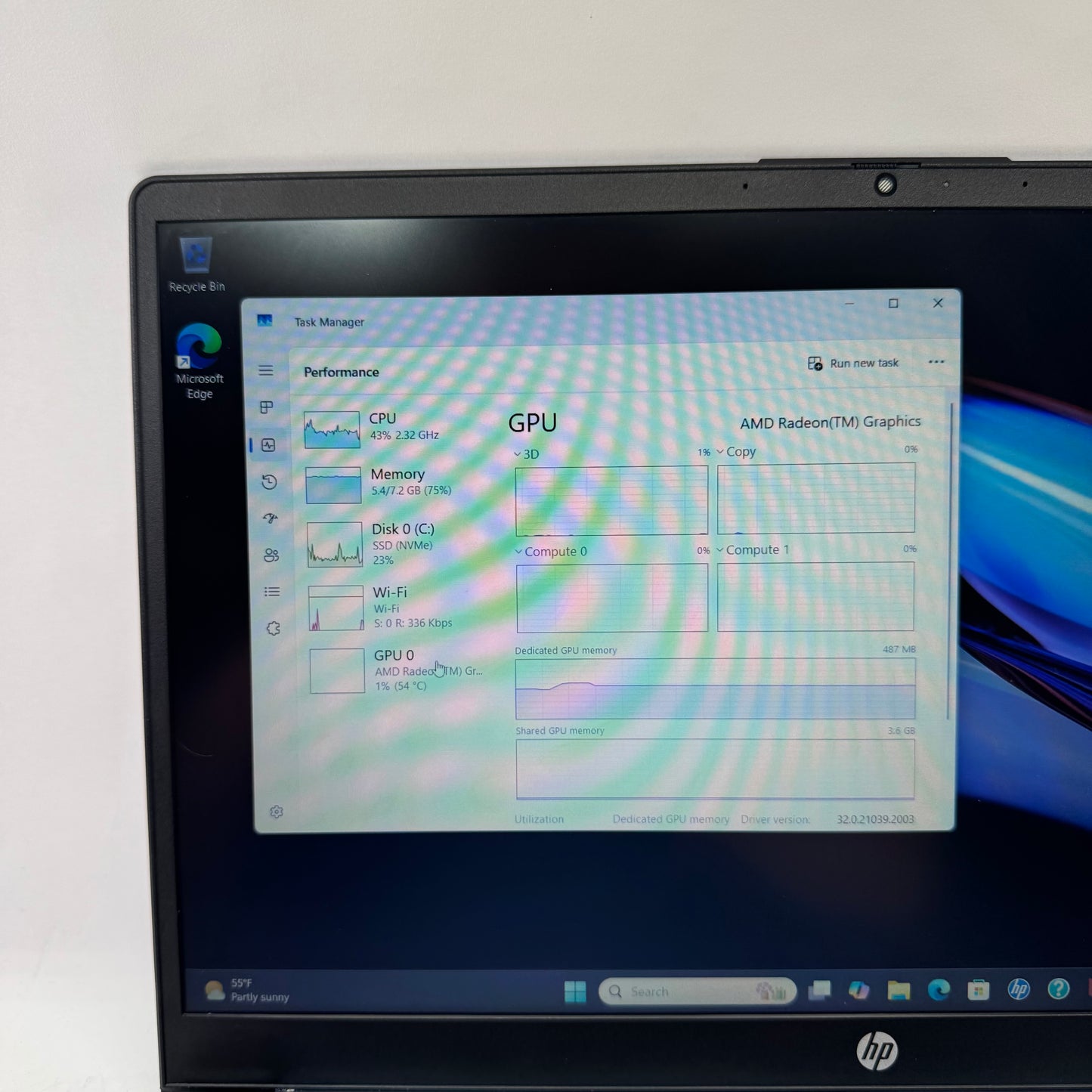 HP Laptop 15-FC0037 Ryzen 5 7520U 2.8GHz 8GB RAM 256GB SSD