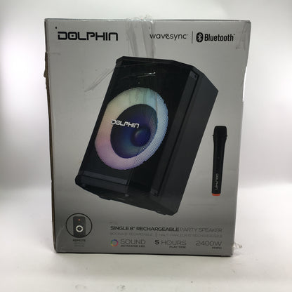 New Dolphin Bocina 8" Rechargeable Party Speaker Black SP-880RBT