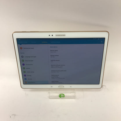 WiFi Only Samsung Galaxy Tab S 10.5" 16GB white SM-T800 Tested Working