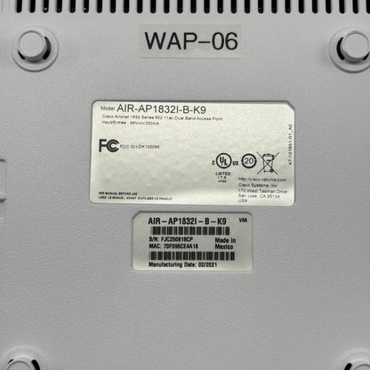 Lot of 2 Cisco Aironet 1830 Wireless Access Point AP1832-B-K9