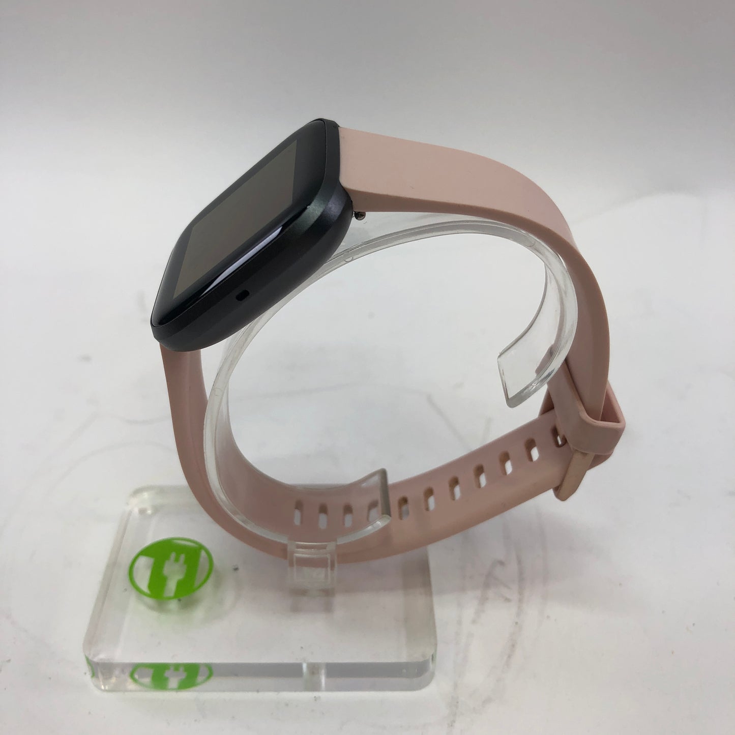 Fit Bit Versa Fitness Watch FB507 w Pink Watch Band Aluminum Body