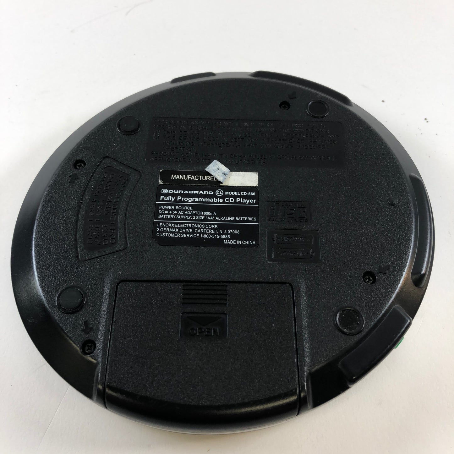 Broken Durabrand CD-566 Fully Programmable CD Player No Power Parts Only READ