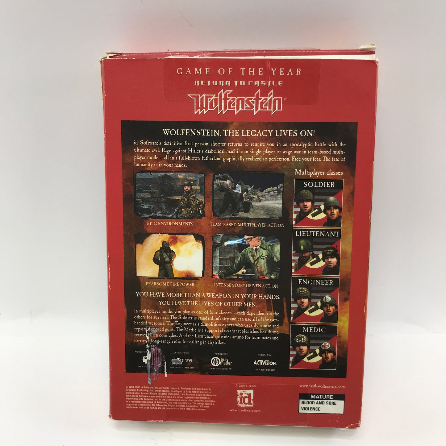 Return to Castle Wolfenstein [Game of the Year] (PC, 2002) CIB