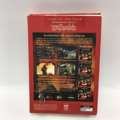 Return to Castle Wolfenstein [Game of the Year] (PC, 2002) CIB