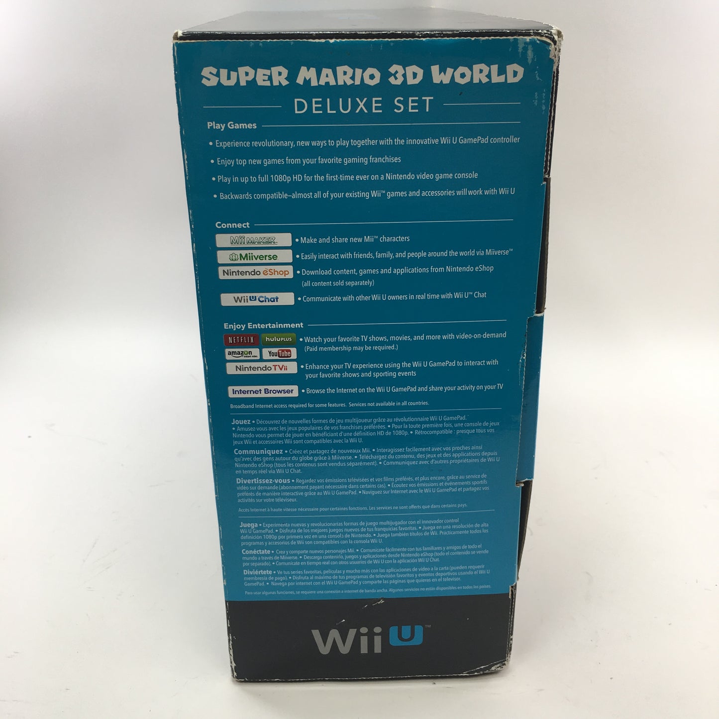 Nintendo Wii U Video Game Console Black CIB Tested and Working w Both Games