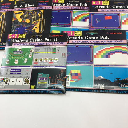 New lot of 15 MicroStar 3 1/2 Disc Games [Pinball and Blast, and More]