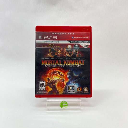 Mortal Kombat Komplete Edition [Greatest Hits] (Sony PlayStation 3 PS3, 2012)