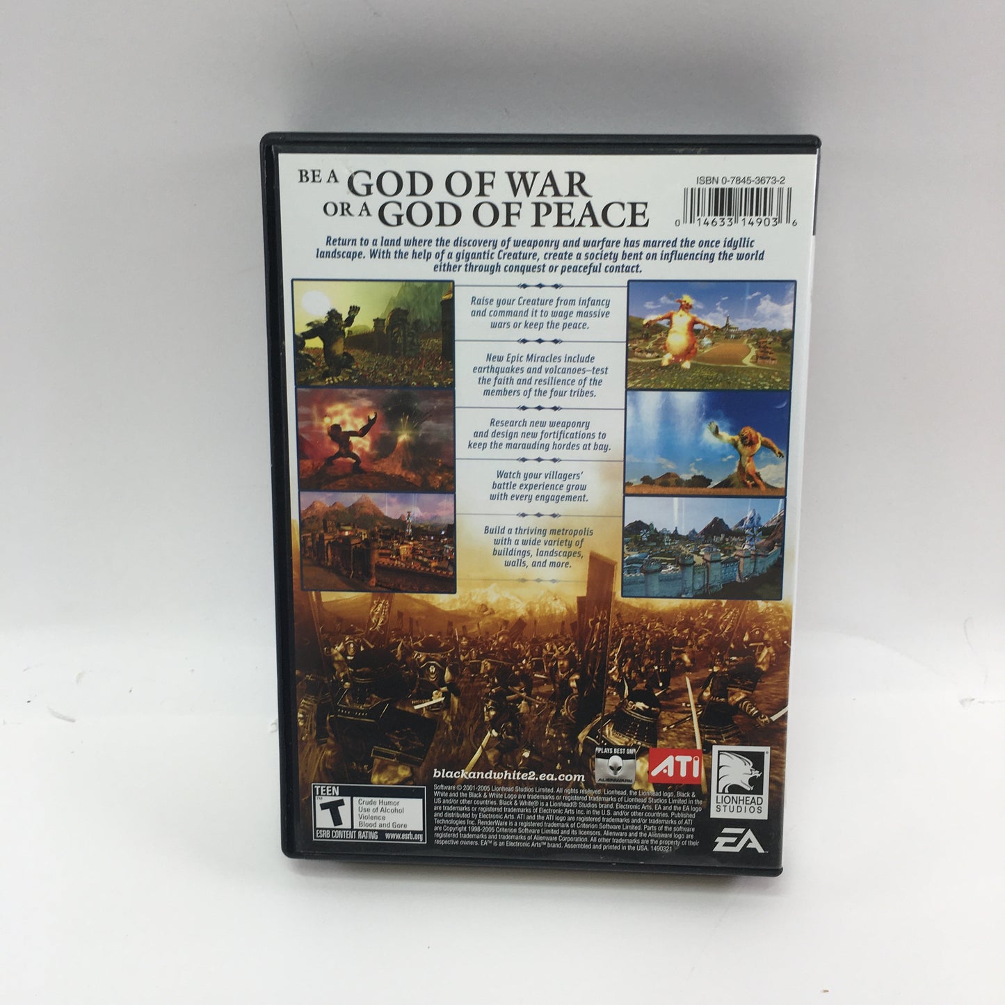 Black & White 2 (PC, 2005) Complete in Original Box w Manual CIB