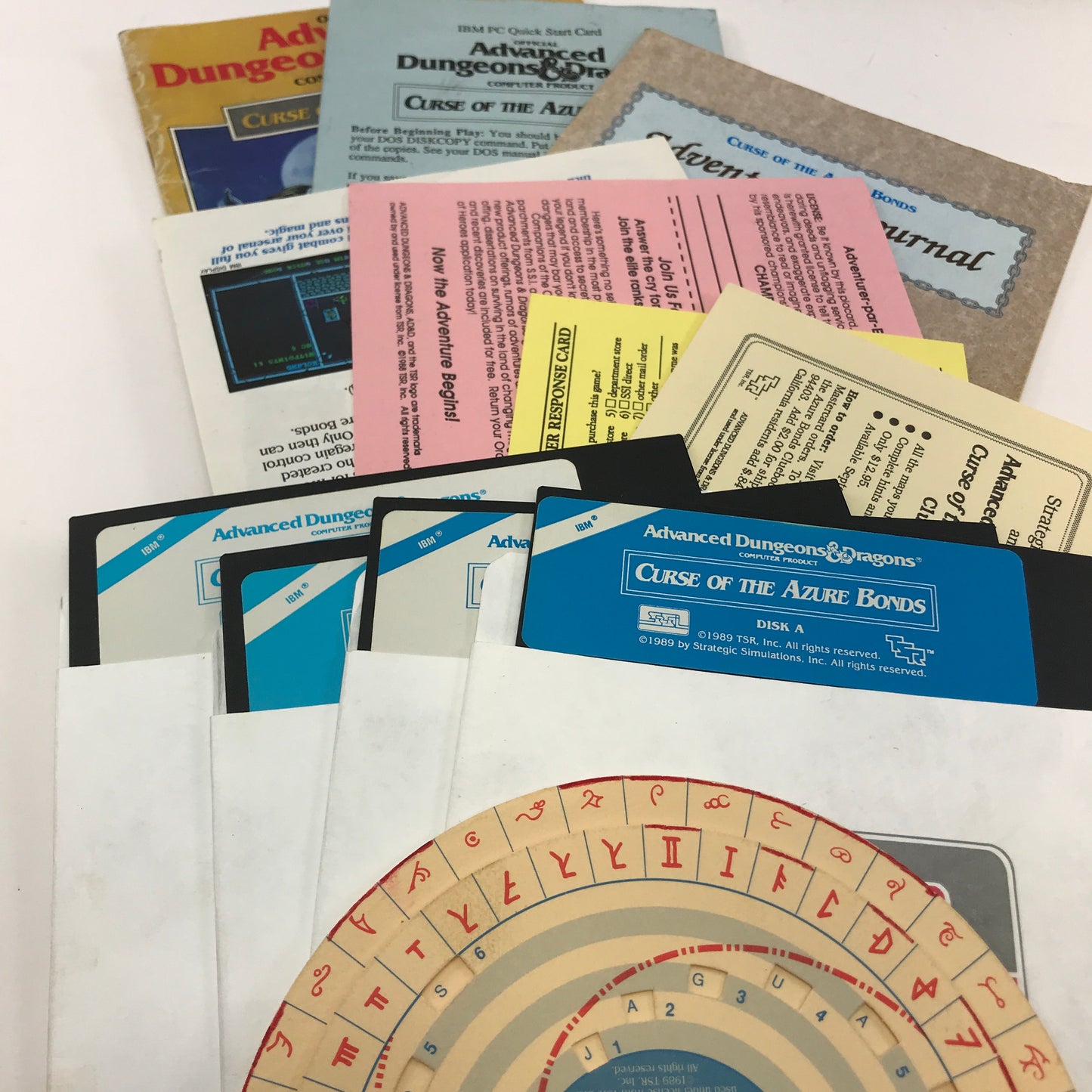 Advanced Dungeons & Dragons Curse of the Azure Bonds (PC, 1989) in Original Box