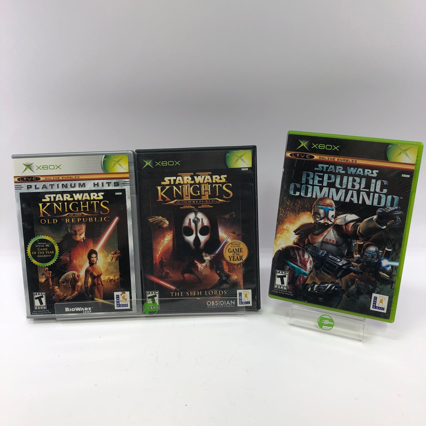 Star Wars Xbox Collection [Rep Commando, Knights I & II] Microsoft Original Xbox