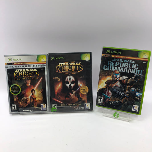 Star Wars Xbox Collection [Rep Commando, Knights I & II] Microsoft Original Xbox