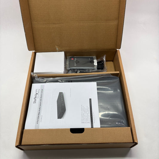 Open box StarTech.com 4 Port VGA Video and Audio Switch w Control RS232