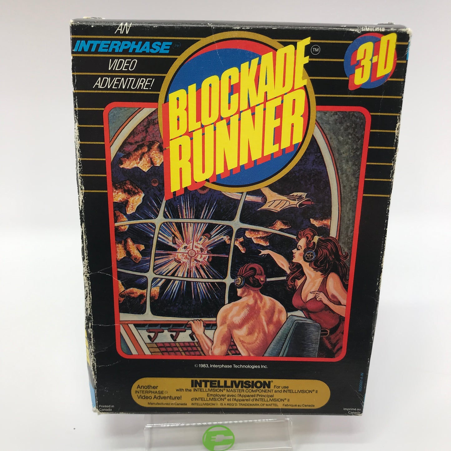 Blockade Runner I (Mattel Intellivision, 1983) CIB w/ Overlays