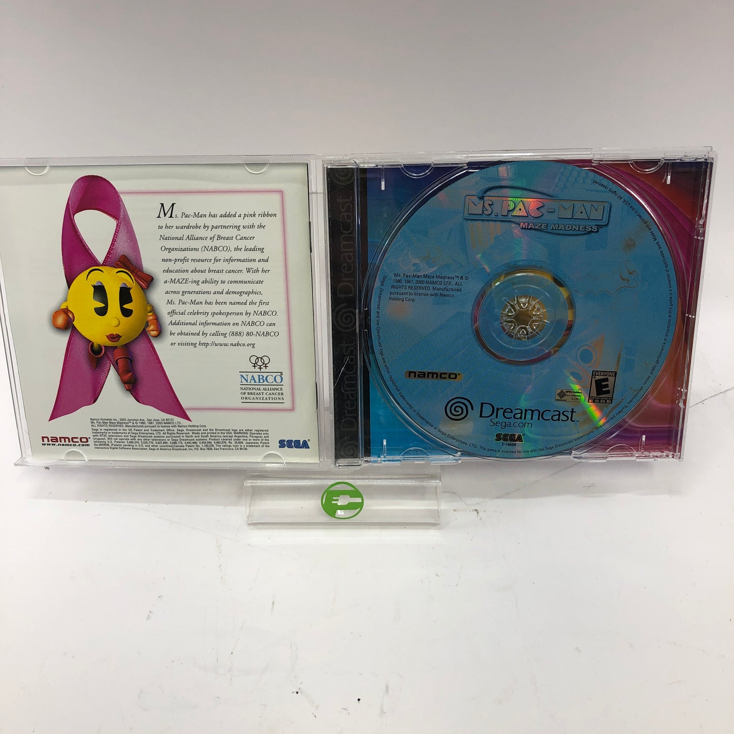 Ms. Pac-Man Maze Madness (Sega Dreamcast, 2000) CIB w/ Registration Card