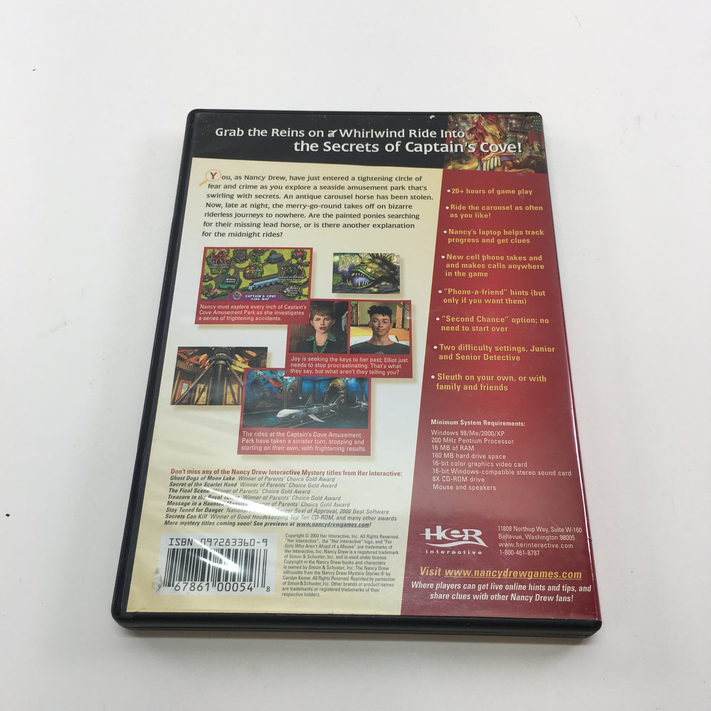 Lot of 7 Nancy Drew Mystery Games [#8, 11, 14-16, 18, 23 and Secrets Can Kill]