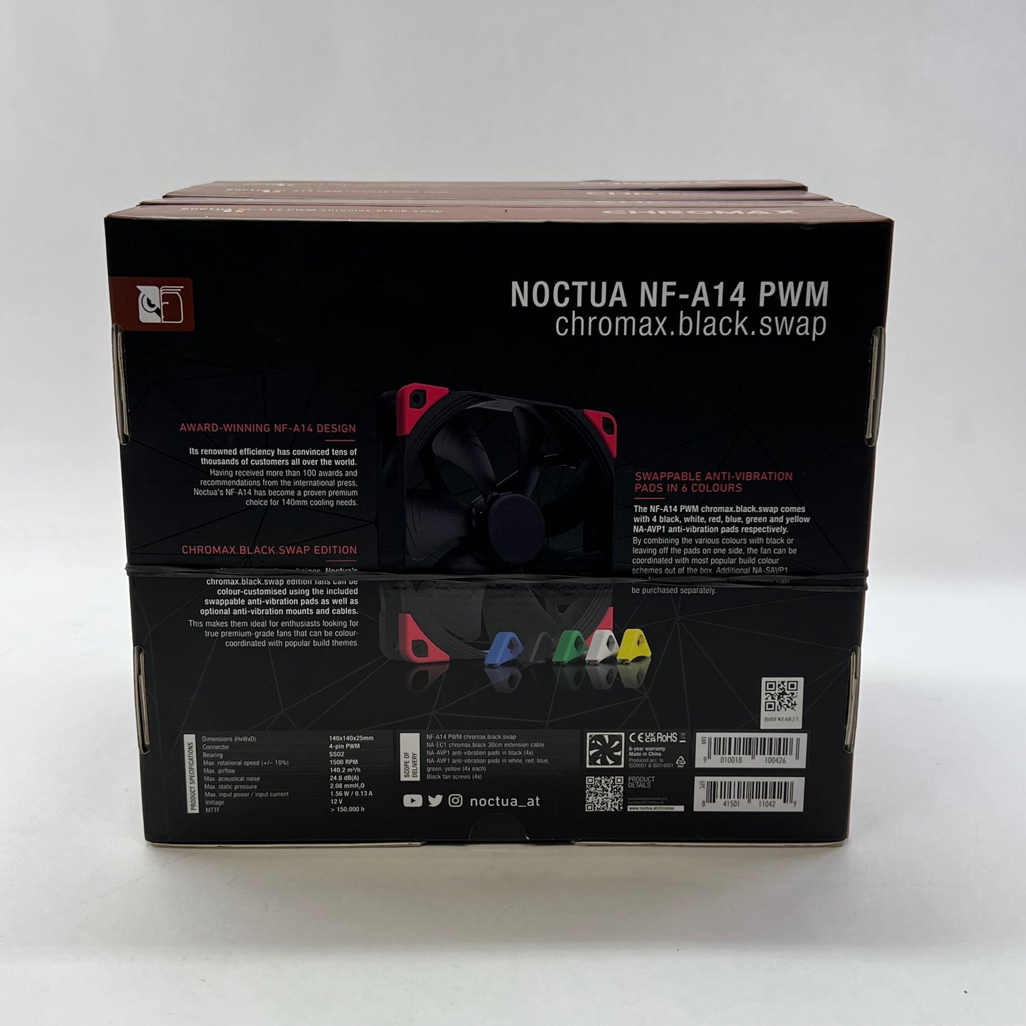 Lot of 4 Noctua NF-A14 PWM PC Cooling Fans