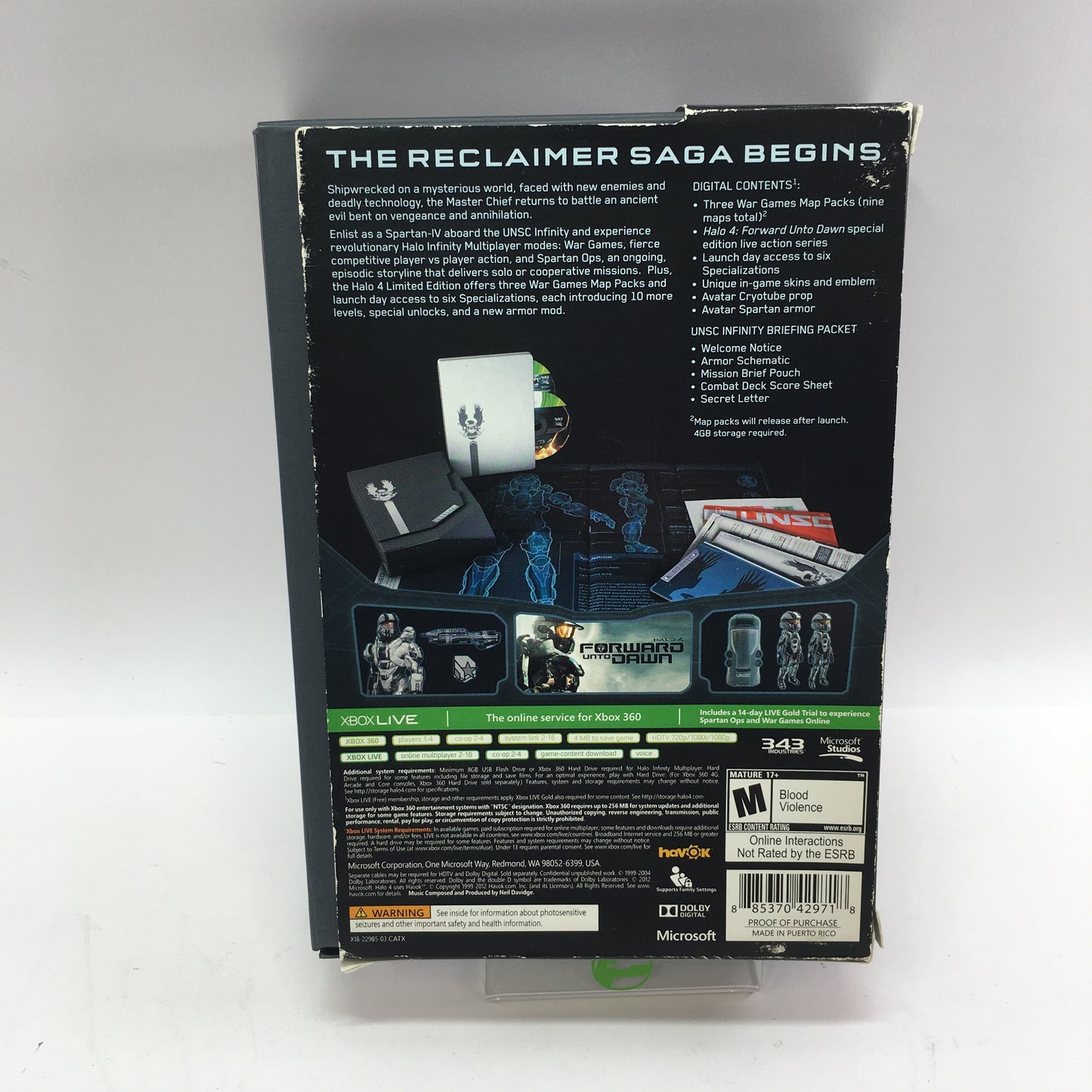 Halo 4 [Limited Edition](Microsoft Xbox 360 2012) Game and Sleeve Only No Manual